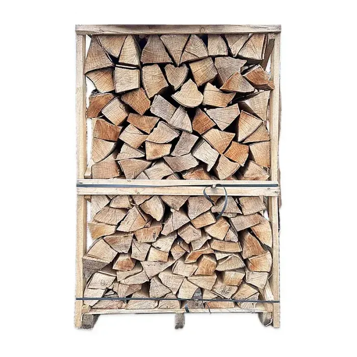 Łupane drewno opałowe bukowe 25–35 cm – skrzynia